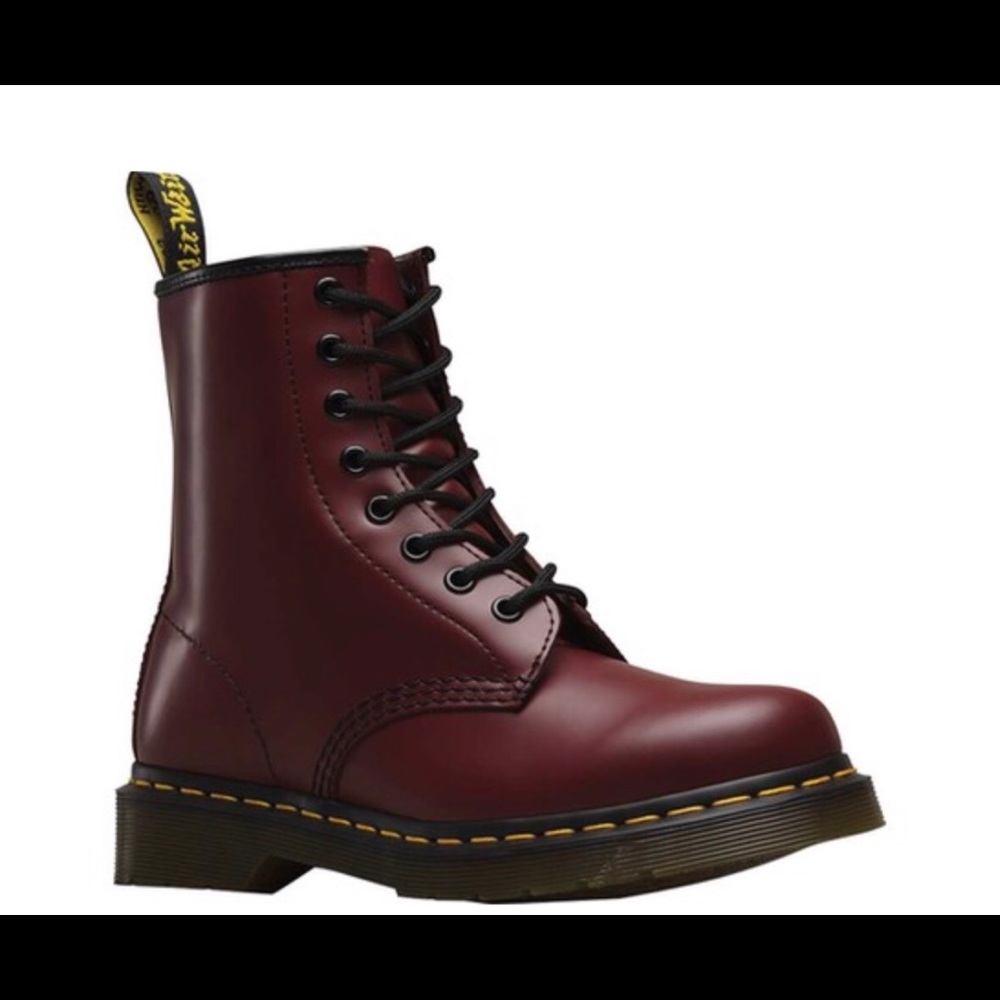 Dr. Martens cherry red smooth leather
